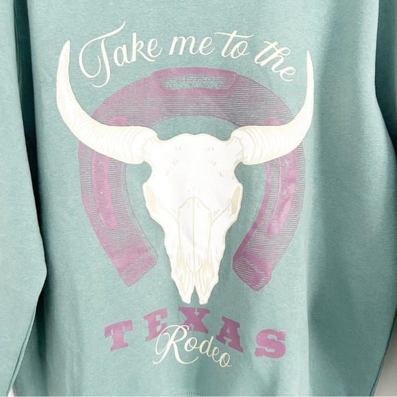 NEW Love for Humanity Couture Fleece Collection Rodeo Sweatshirt Size Medium (M) - Picture 2 of 6